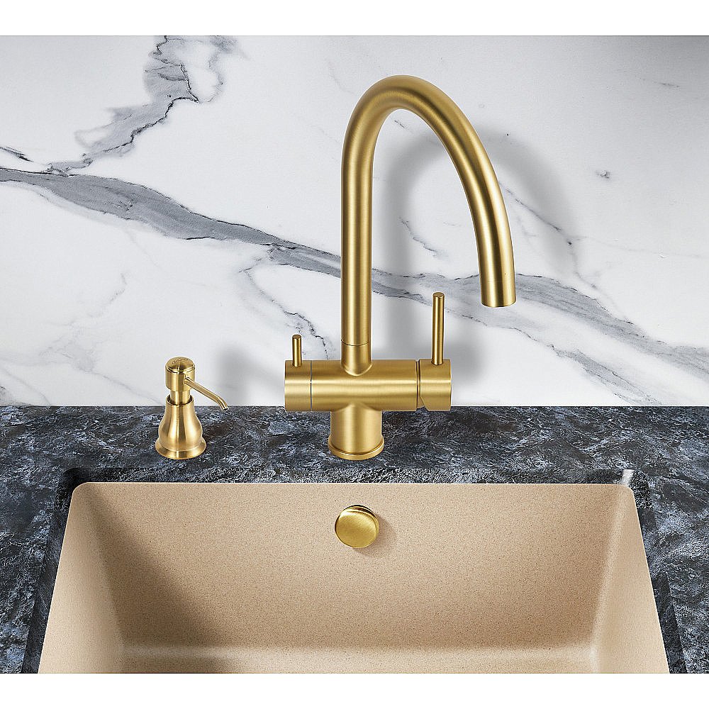 Смеситель для кухни Milacio Ultra MCU.554.GD золото купить в интернет-магазине сантехники Sanbest