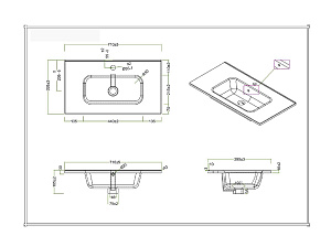 Тумба с раковиной BelBagno KRAFT 39 70 белая матовая для ванной в интернет-магазине Sanbest