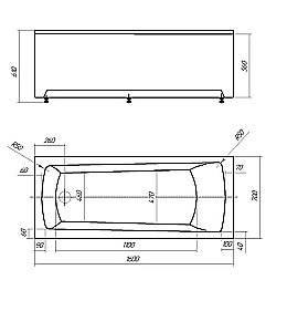 Ванна Aquatek Либра New 160x70 LIB160N-0000006 белая купить в интернет-магазине Sanbest