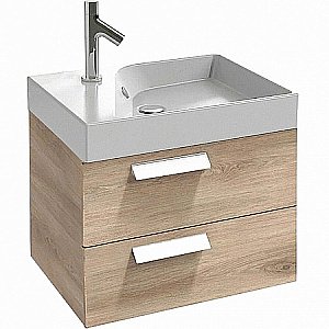 Тумба с раковиной Jacob Delafon RYTHMIK 60 EB1301-E10+EXQ112-Z-00 квебекский дуб для ванной в интернет-магазине Sanbest