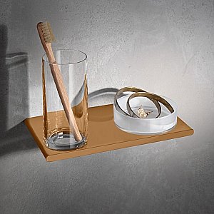 Держатель со стаканом и чашей для мелочей KEUCO EDITION 400 бронза купить в интернет-магазине сантехники Sanbest