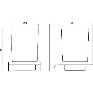 Стакан для зубных щеток Rav-Slezak Nil NLA0201 хром купить в интернет-магазине сантехники Sanbest