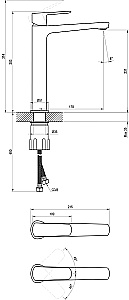 Смеситель для раковины Ravak Life LF 015.00CR X070472 хром купить в интернет-магазине сантехники Sanbest