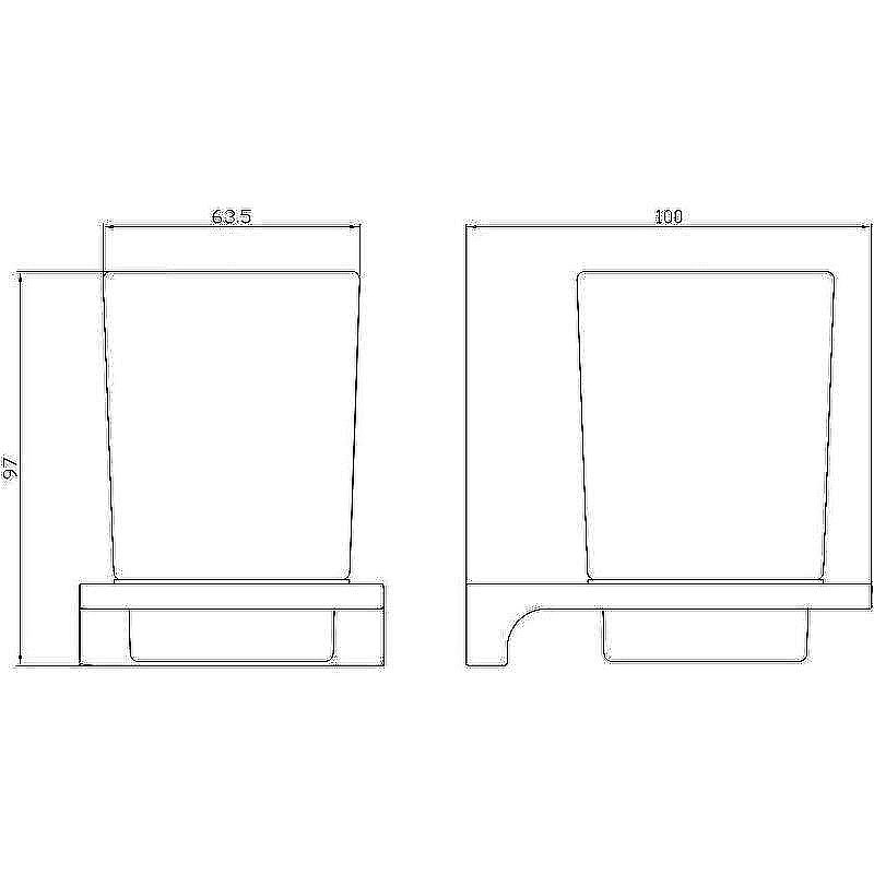 Стакан для зубных щеток Rav-Slezak Nil NLA0201 хром купить в интернет-магазине сантехники Sanbest
