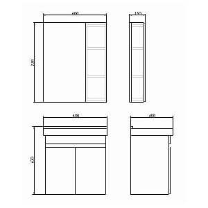 Тумба с раковиной Comforty Тромсе 60 для ванной в интернет-магазине Sanbest
