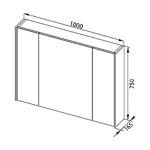 Зеркальный шкаф Aquanet Латина 100 купить в интернет-магазине сантехники Sanbest