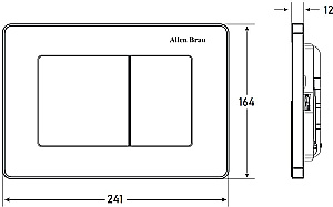Кнопка для инсталляции Allen Brau Infinity 9.20006.GR графит купить в интернет-магазине сантехники Sanbest