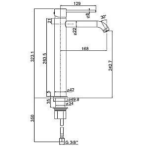 Смеситель для раковины PAINI Cox 78PJ205OLL золото матовое купить в интернет-магазине сантехники Sanbest