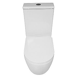 Унитаз напольный Azario Blanco AZ-T003B-R белый, безободковый, с бачком, с крышкой микролифт купить в интернет-магазине Sanbest