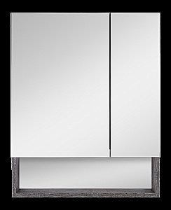 Зеркальный шкаф Misty Темза 60 темное дерево купить в интернет-магазине сантехники Sanbest