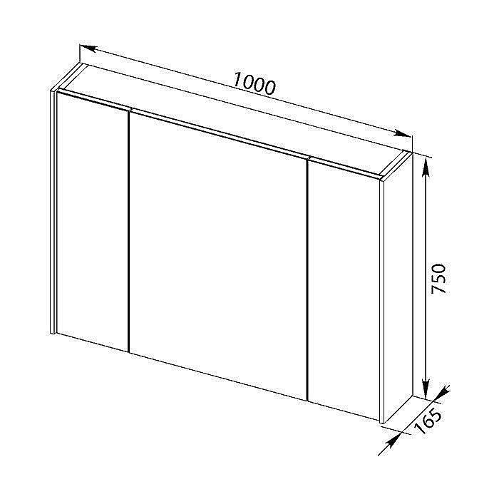 Зеркальный шкаф Aquanet Латина 100 купить в интернет-магазине сантехники Sanbest