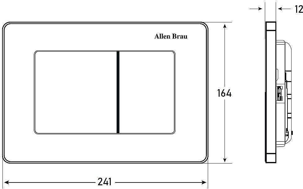 Кнопка для инсталляции Allen Brau Infinity 9.20006.GR графит купить в интернет-магазине сантехники Sanbest
