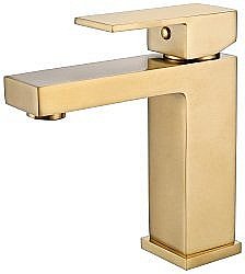 Смеситель для раковины ABBER Daheim AF8210G золото матовое купить в интернет-магазине сантехники Sanbest