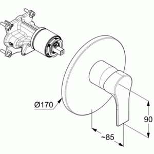 Смеситель для душа Kludi Zenta SL 486550565 хром купить в интернет-магазине сантехники Sanbest