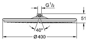 Верхний душ Grohe Rainshower Cosmopolitan Metal 28778000 купить в интернет-магазине сантехники Sanbest