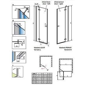 Душевая дверь Radaway Fuenta Chrome DWJ 80 стекло прозрачное/профиль хром купить в интернет-магазине Sanbest