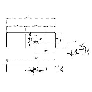 Раковина подвесная Vincea 120 VWB-6S412MW белая матовая купить в интернет-магазине Sanbest