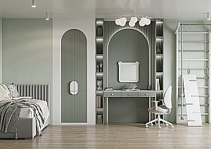 Зеркало Акватон Каспер Мишка 1A283402CRE20 белое матовое в ванную от интернет-магазине сантехники Sanbest