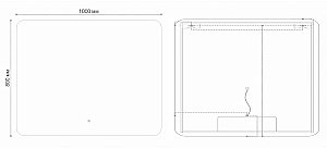 Зеркало Grossman ELEGANS-норма Black 100x80 17100802 черное в ванную от интернет-магазине сантехники Sanbest