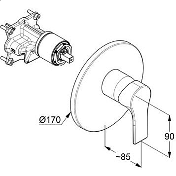 Смеситель для душа Kludi Zenta SL 486550565 хром купить в интернет-магазине сантехники Sanbest