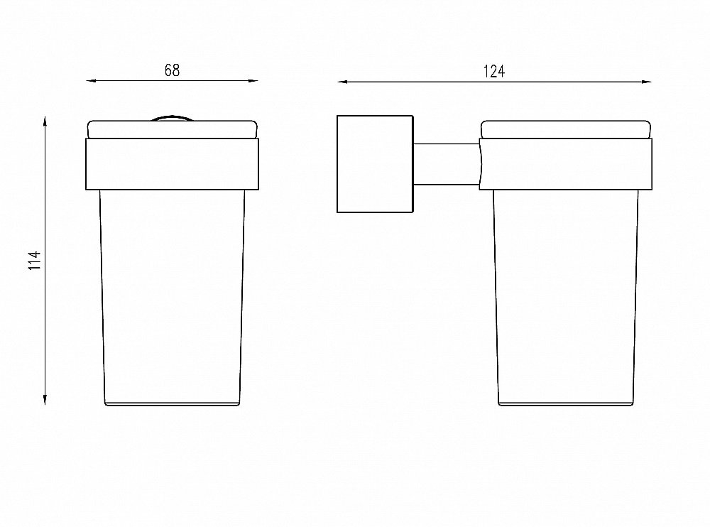 Стакан для зубных щеток Abber Osten 316 AA1861BST сталь брашированная купить в интернет-магазине сантехники Sanbest