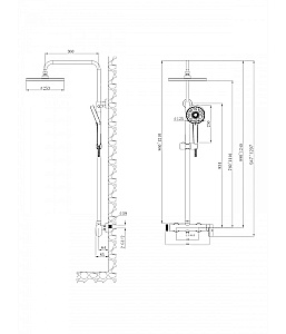 Душевая система Agger Sweet A2791244 черный матовый купить в интернет-магазине сантехники Sanbest