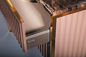 Тумба с раковиной Armadi Art Monaco 100 со столешницей капучино с золотом для ванной в интернет-магазине Sanbest