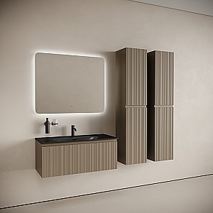 Тумба с раковиной Sancos CODE CD100GB/CN13003MB 100 серо - бежевый для ванной в интернет-магазине Sanbest