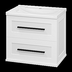 Тумба с раковиной Misty Модерн - 60 П-Мод09060-011Пр белая для ванной в интернет-магазине Sanbest