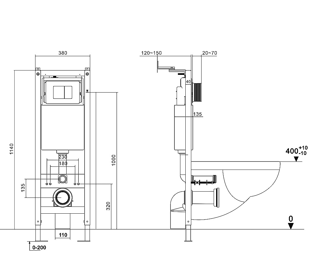 Инсталляция для подвесного унитаза Grossman 900.K31.03.000 купить в интернет-магазине сантехники Sanbest