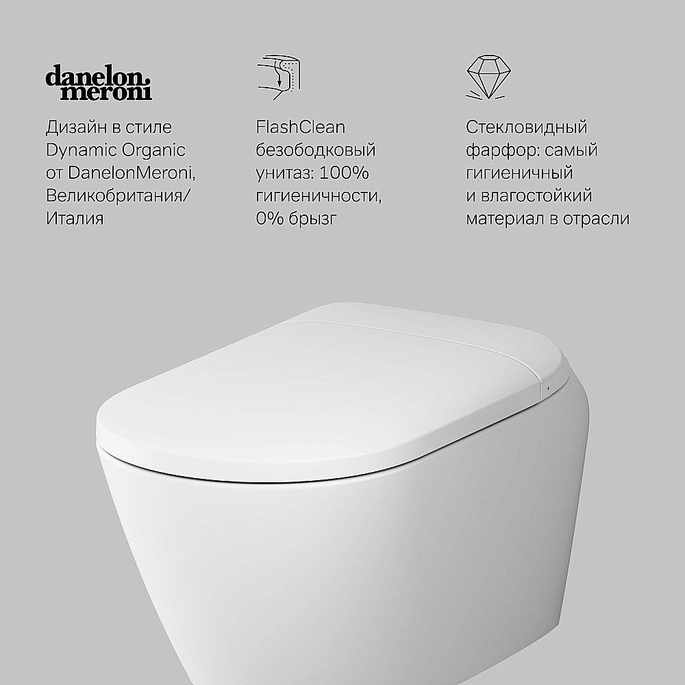 Унитаз подвесной AM.PM Sensation CCC301700SC белый, безободковый, функция биде купить в интернет-магазине Sanbest