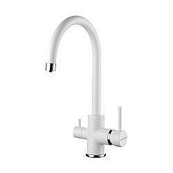 Смеситель для кухни Paulmark Essen Es213211-WH белый матовый купить в интернет-магазине сантехники Sanbest