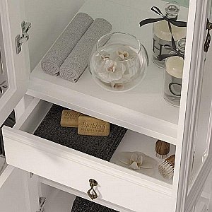 Пенал Опадирис Лоренцо 56 белый матовый для ванной в интернет-магазине сантехники Sanbest