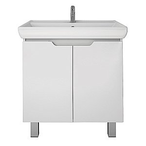 Тумба с  раковиной подвесная/напольная Dreja Q PLUS (D) 70 белый глянец для ванной в интернет-магазине Sanbest