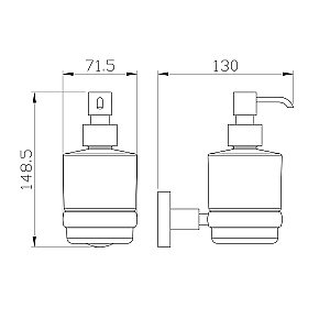 Дозатор мыла WONZON & WOGHAND EASY, Хром (WW-8133) купить в интернет-магазине сантехники Sanbest