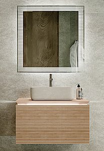 Зеркало Jorno Karat 80 Kar.02.80/P/W белое в ванную от интернет-магазине сантехники Sanbest