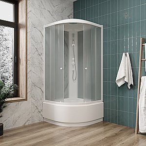 Душевая кабина Parly EF1021, 100x100, закрытая, стекло 4мм, ABS-поддон 42см, высота 215см купить в интернет-магазине Sanbest