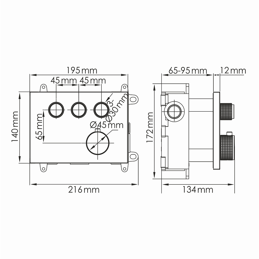 Смеситель для душа WasserKraft Dinkel 5858 Thermo хром купить в интернет-магазине сантехники Sanbest