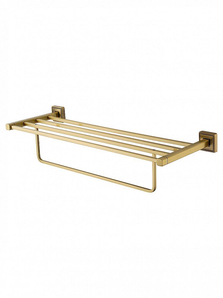 Полотенцедержатель с полкой WONZON & WOGHAND ROMA, Бронза (WW-7281) купить в интернет-магазине сантехники Sanbest