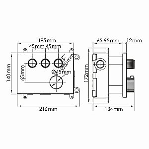 Смеситель для душа WasserKraft Dinkel 5858 Thermo хром купить в интернет-магазине сантехники Sanbest