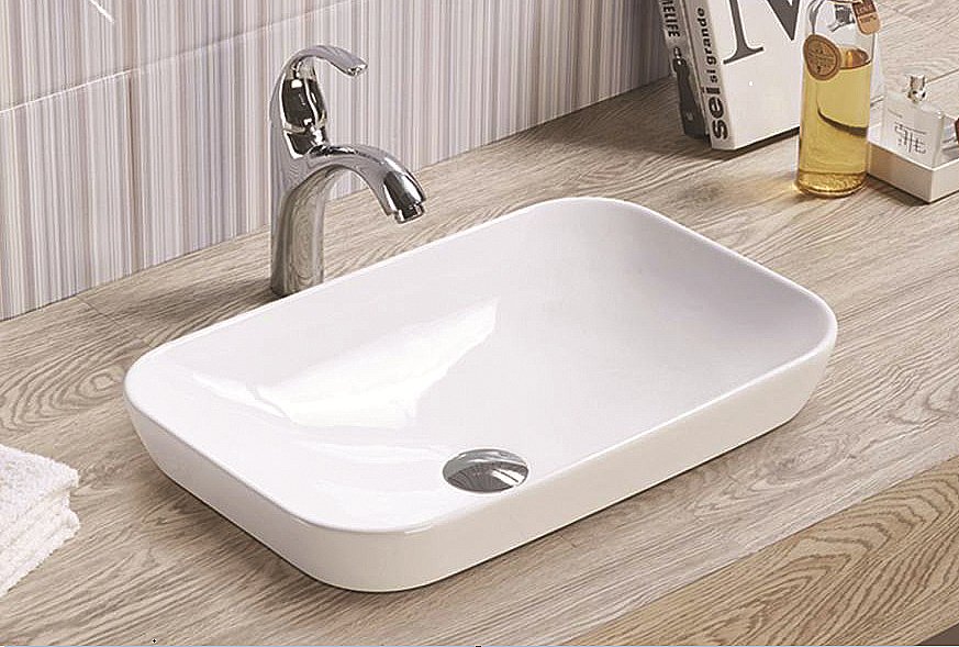 Раковина накладная CeramaLux N 51,5 E408D белая купить в интернет-магазине Sanbest