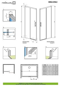 Душевая дверь Radaway Idea DWJ 110 купить в интернет-магазине Sanbest