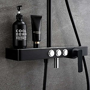 Душевая система Melana MALE F610501B черная матовая купить в интернет-магазине сантехники Sanbest