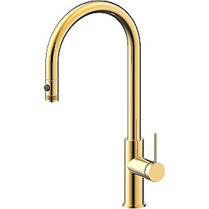 Смеситель для кухни Paulmark Galant Ga213077-LG светлое золото купить в интернет-магазине сантехники Sanbest