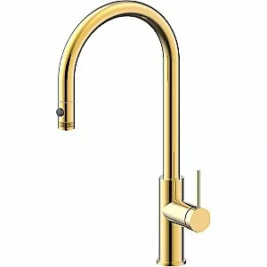 Смеситель для кухни Paulmark Galant Ga213077-LG светлое золото купить в интернет-магазине сантехники Sanbest
