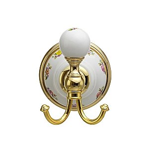 Крючок Migliore Provance ML.PRO-60.509.DO белая керамика с декором/золото купить в интернет-магазине сантехники Sanbest