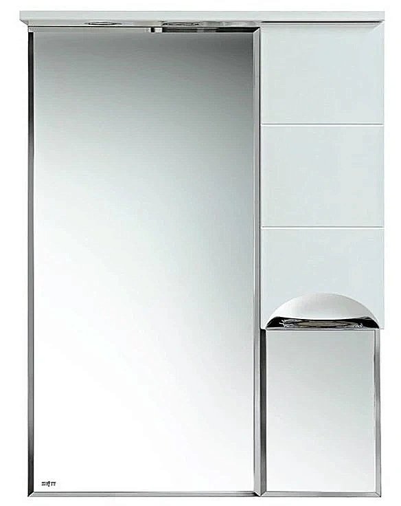 Зеркало со шкафом Misty Петра 75 П-Пет04075-011СвП белый в ванную от интернет-магазине сантехники Sanbest