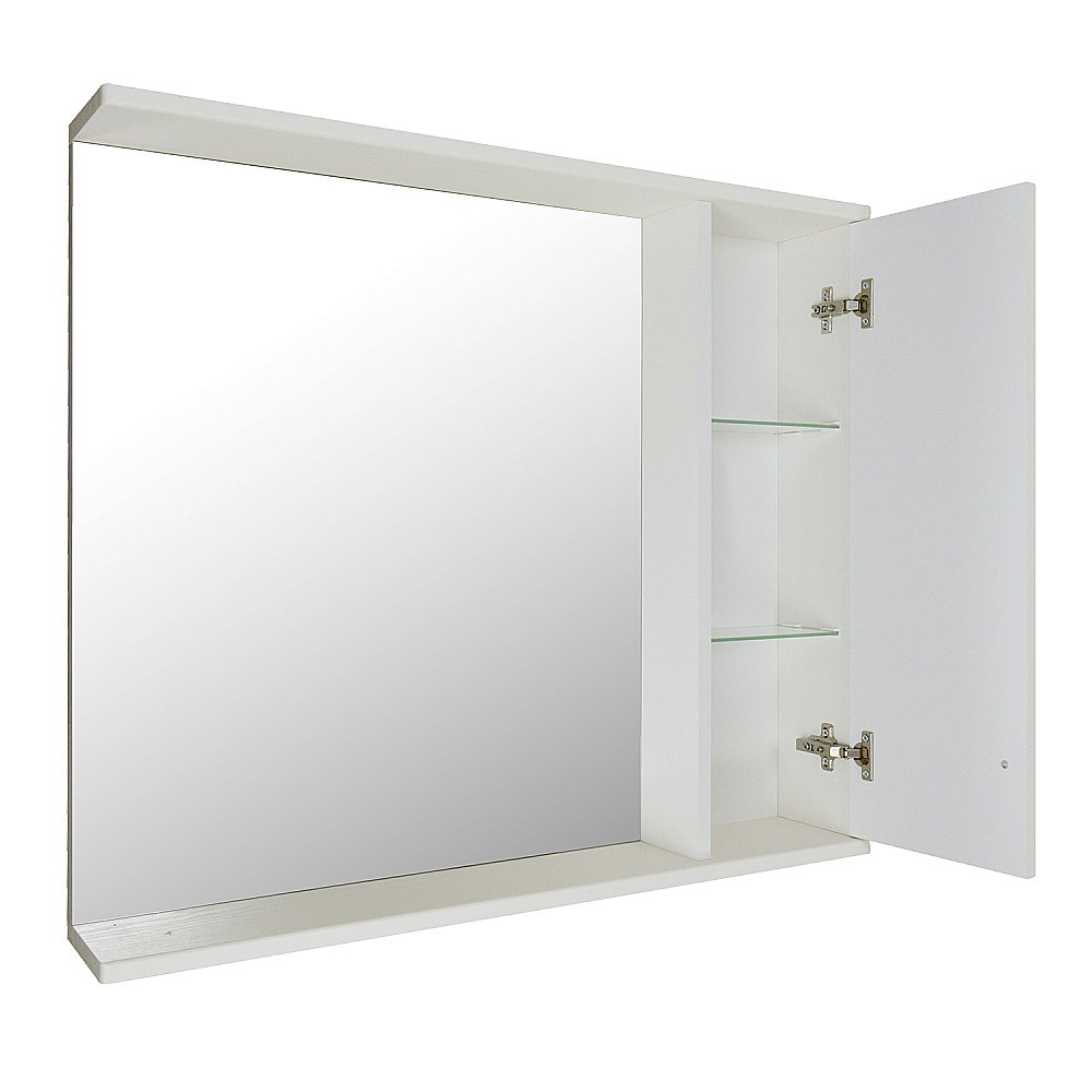 Зеркало со шкафом Loranto Janet CS00049713 80 ольха в ванную от интернет-магазине сантехники Sanbest