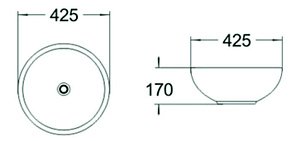 Раковина накладная SantiLine SL-1065 купить в интернет-магазине Sanbest