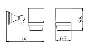 Стакан настенный Rav-Slezak MORAVA MKA0201SM купить в интернет-магазине сантехники Sanbest